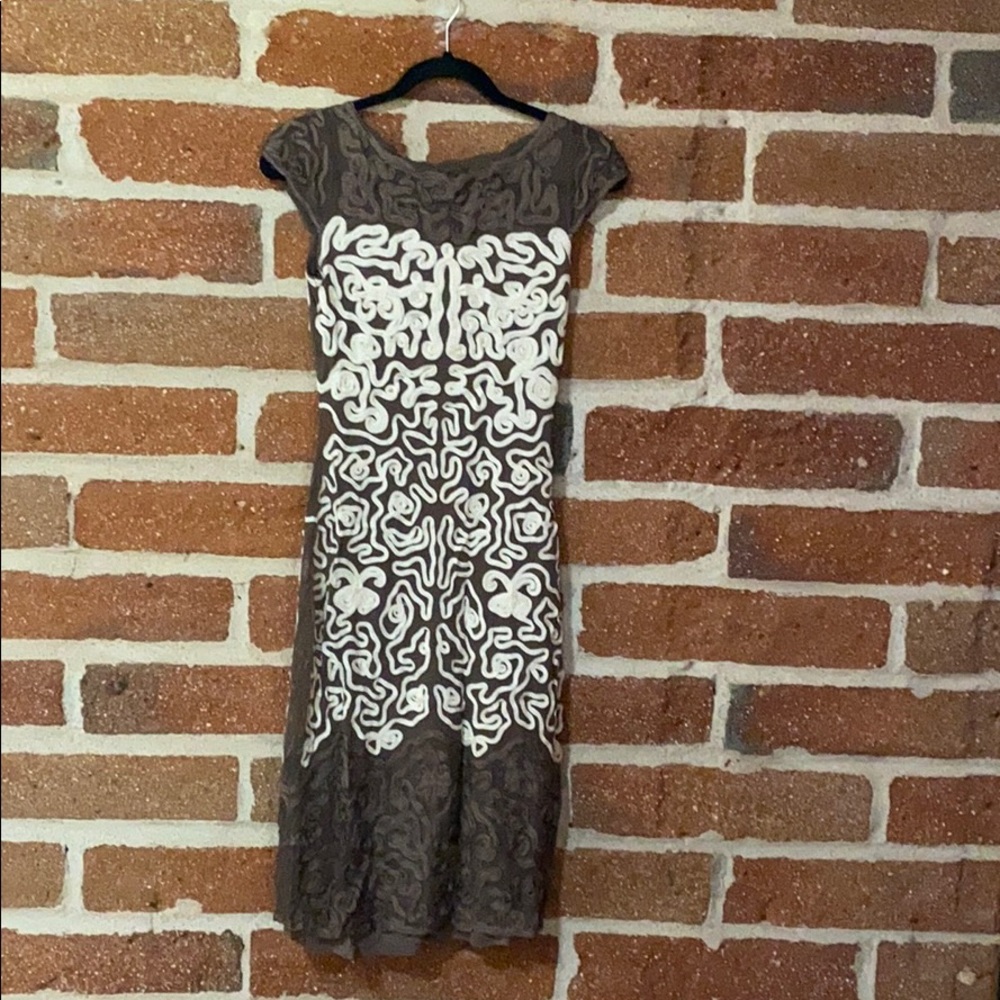 Phase Eight Akiko Tapework Dress in Praline